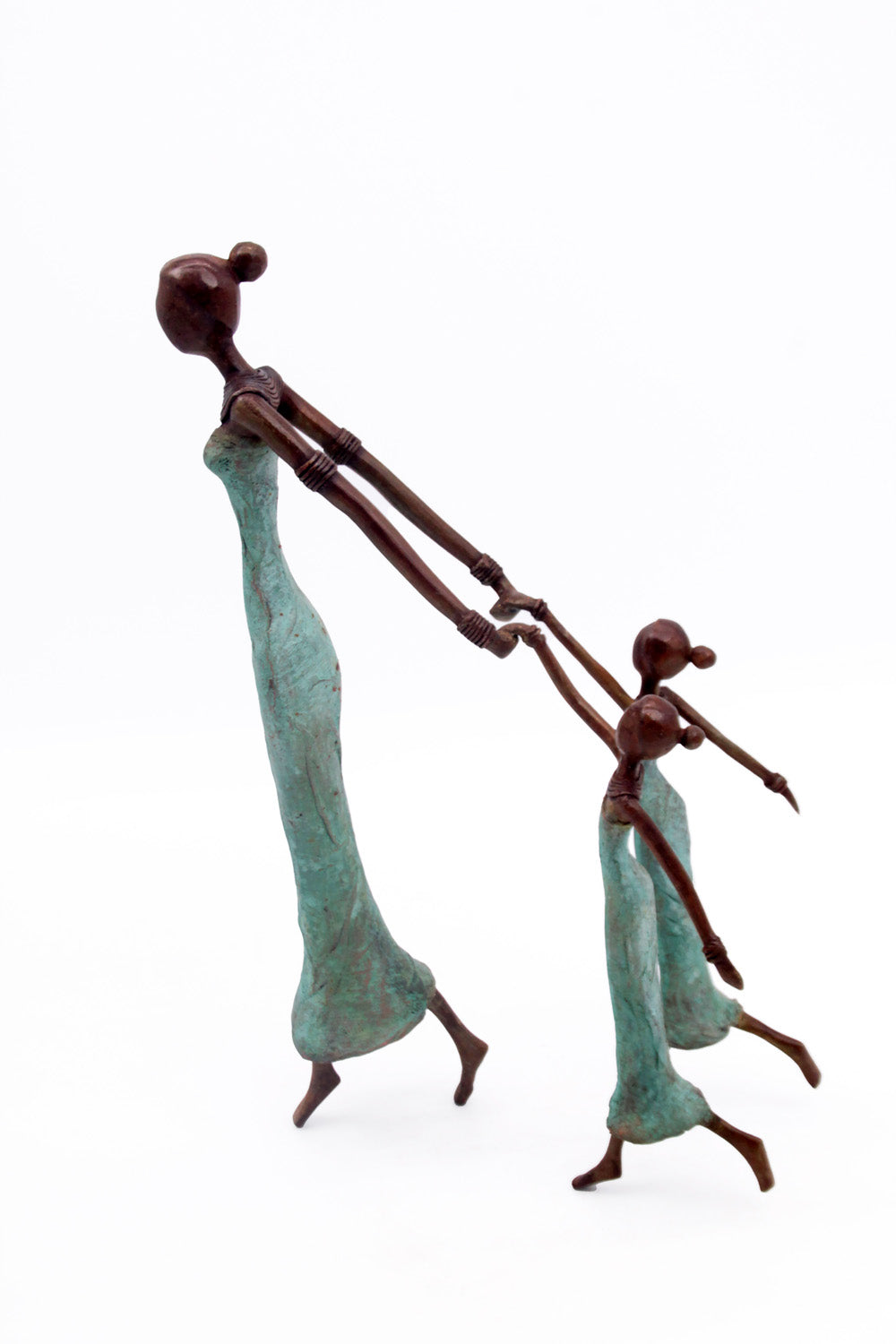 Bronze Mohamadi Dermé 40 cm turquoise n°2 Bronzes d'Afrique