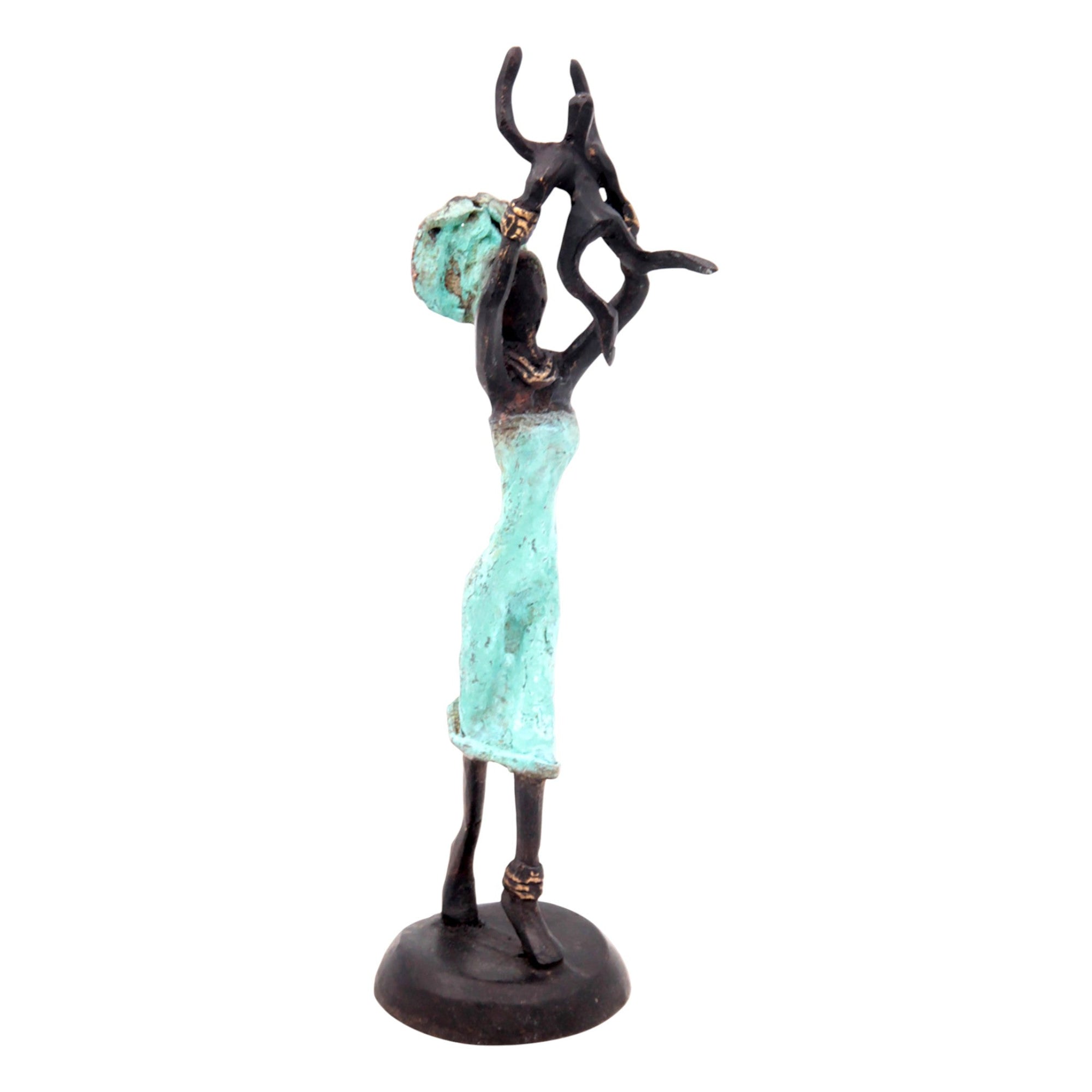 Bronze 15 cm turquoise n°8