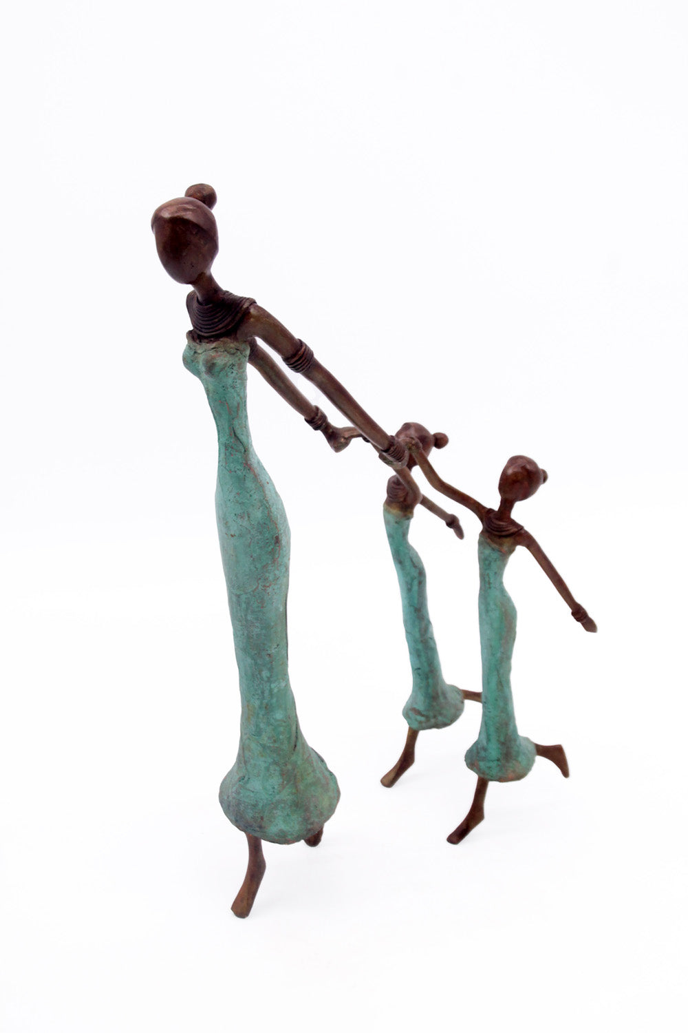 Bronze Mohamadi Dermé 40 cm turquoise n°2 Bronzes d'Afrique