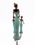 Bronze Mohamadi Dermé 40 cm turquoise n°2 Bronzes d'Afrique