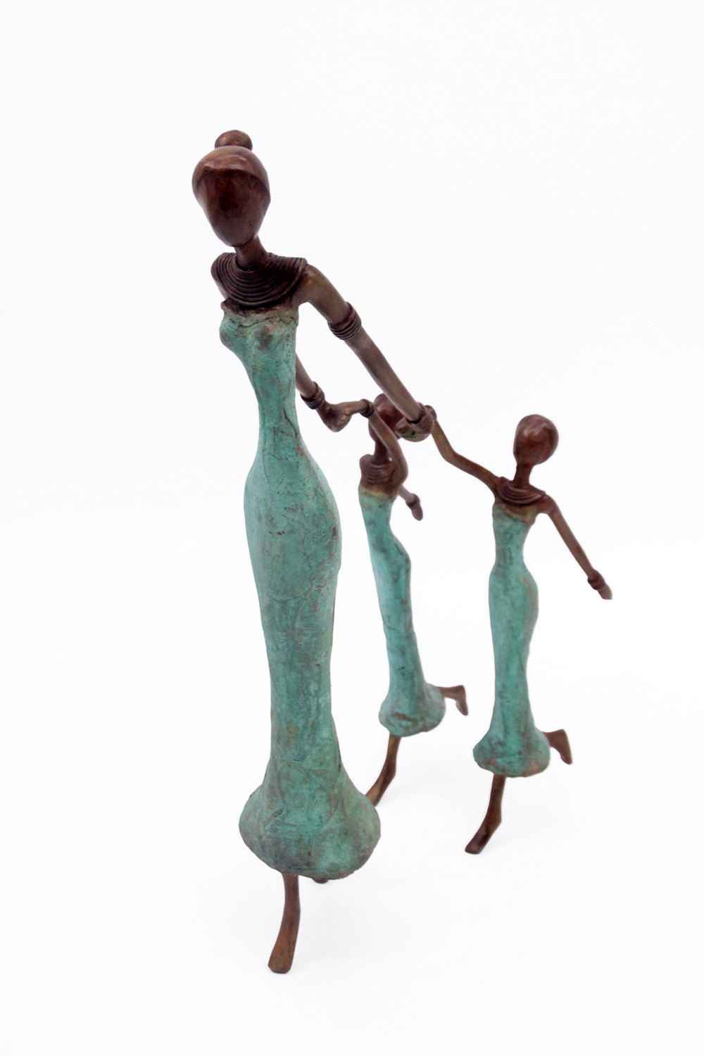 Bronze Mohamadi Dermé 40 cm turquoise n°2 Bronzes d'Afrique