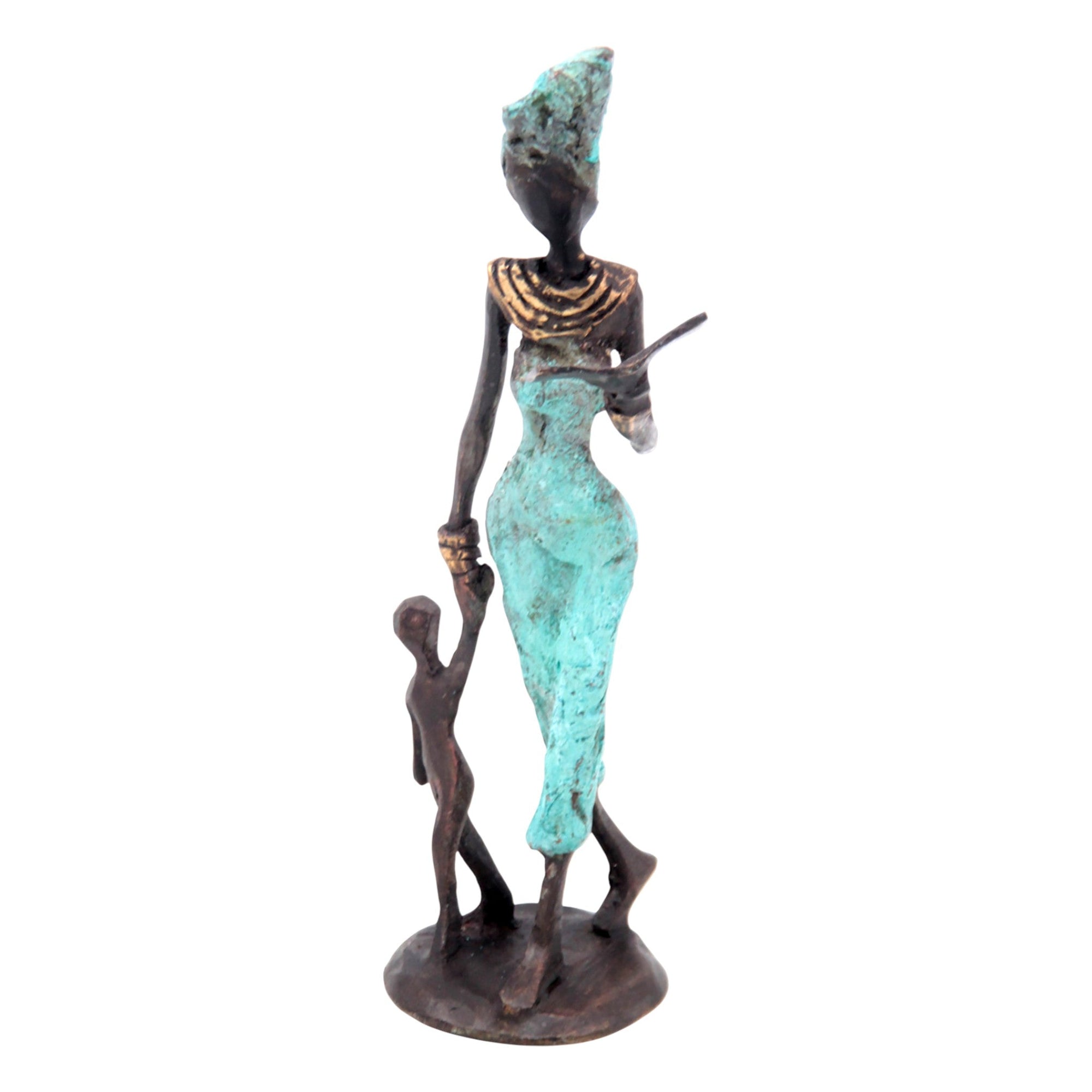Bronze 15 cm turquoise n°15