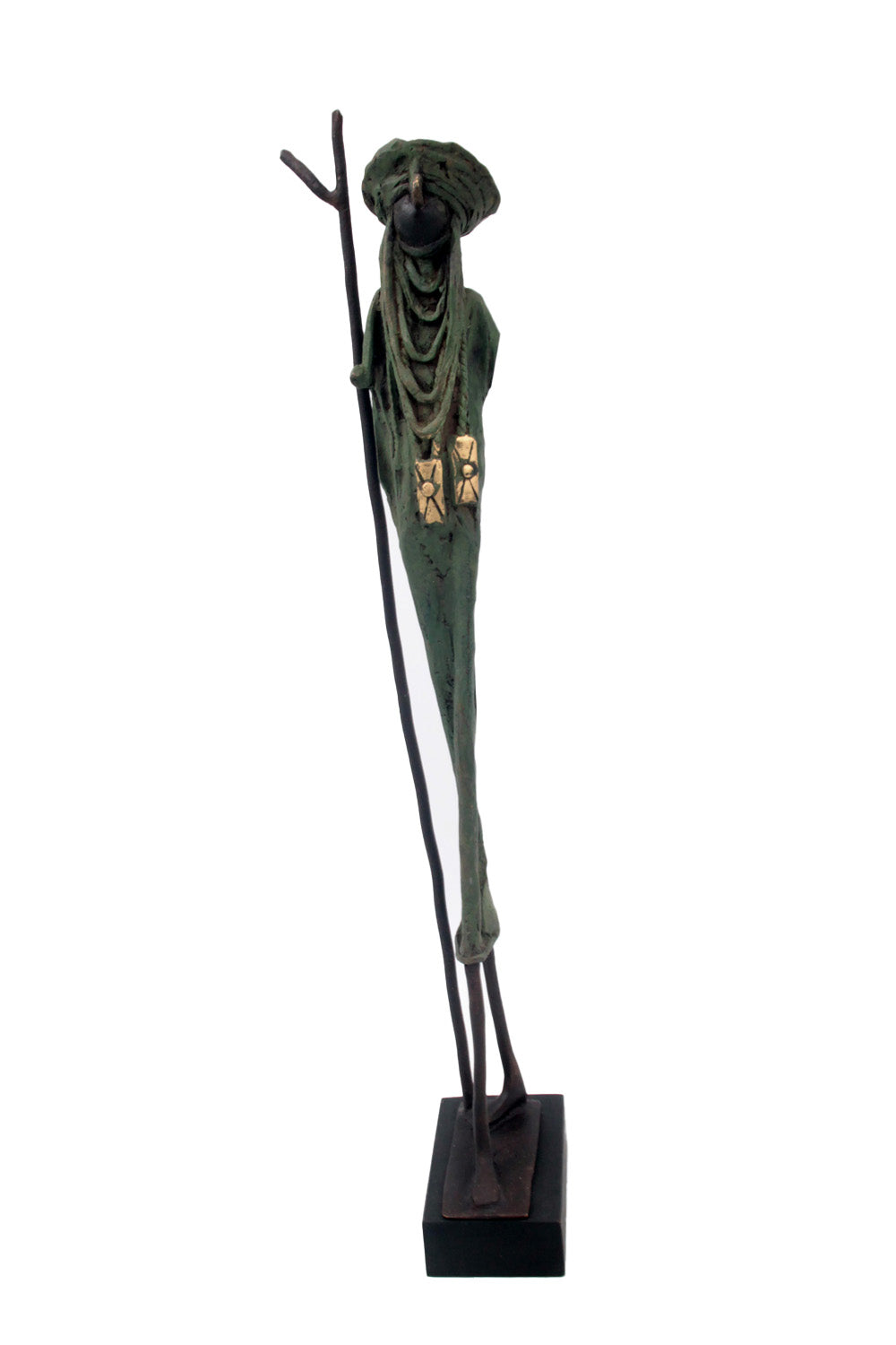 Touareg 55 cm vert n°4 Bronzes d'Afrique