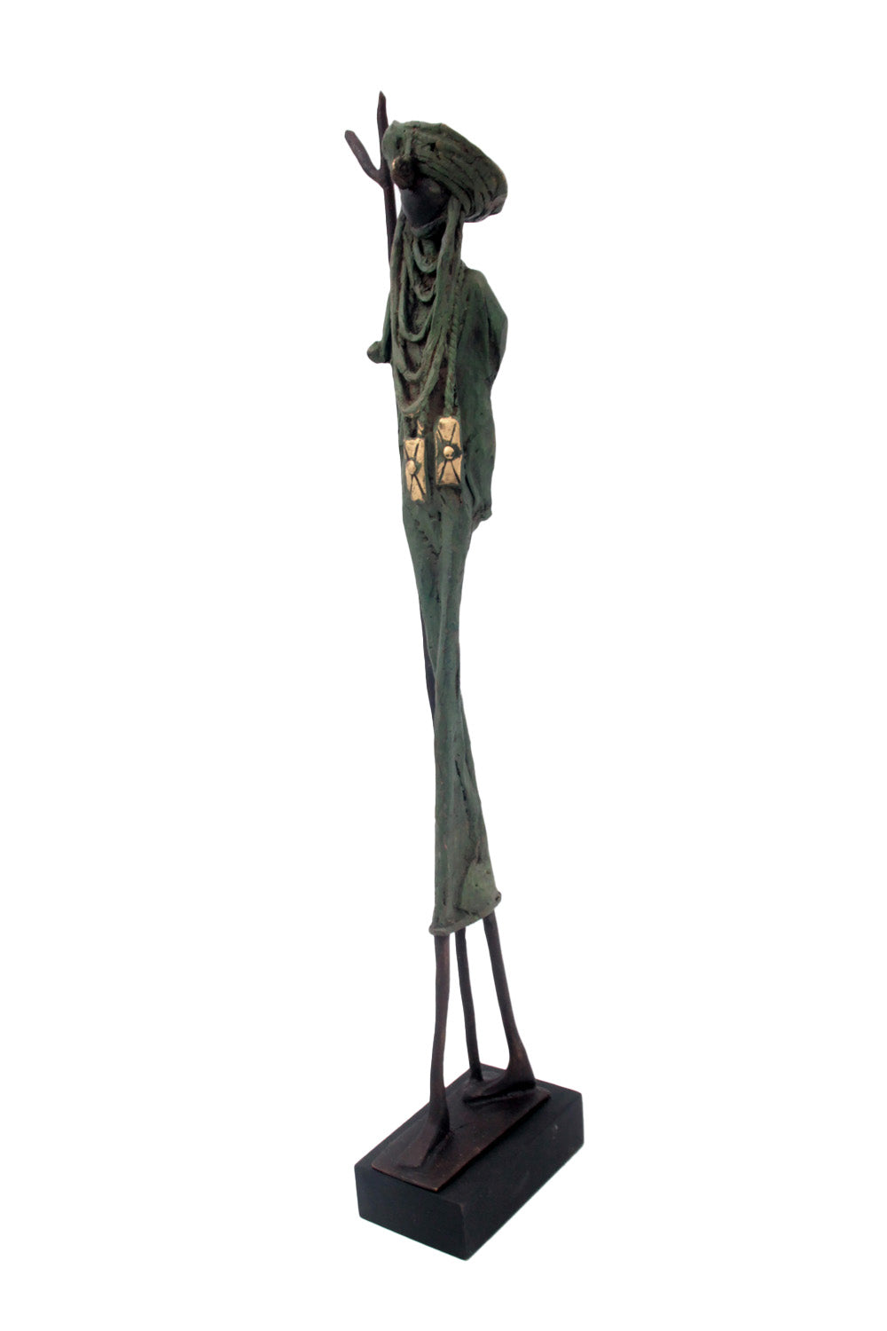 Touareg 55 cm vert n°4 Bronzes d'Afrique