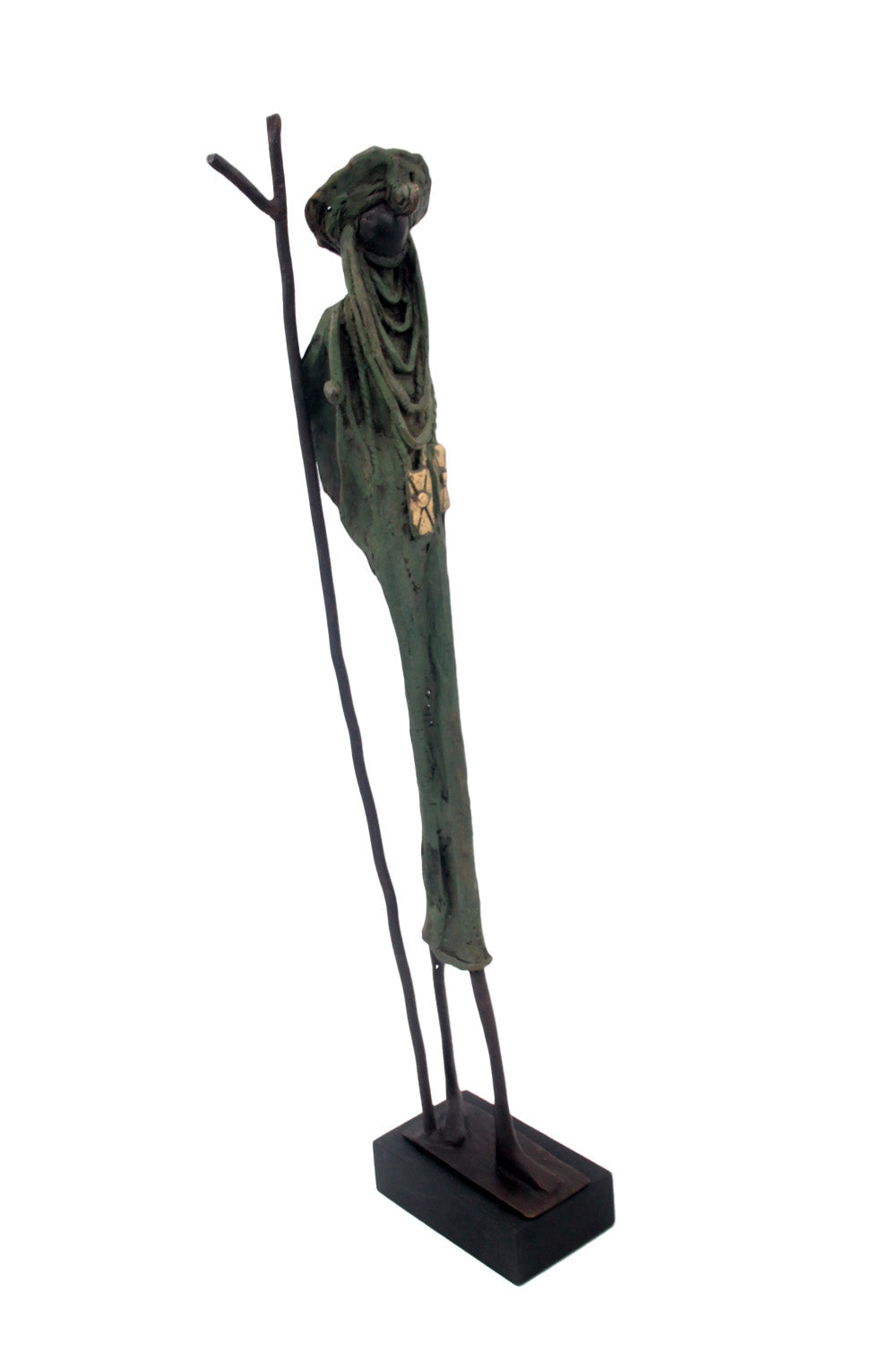 Touareg 55 cm vert n°4 Bronzes d'Afrique