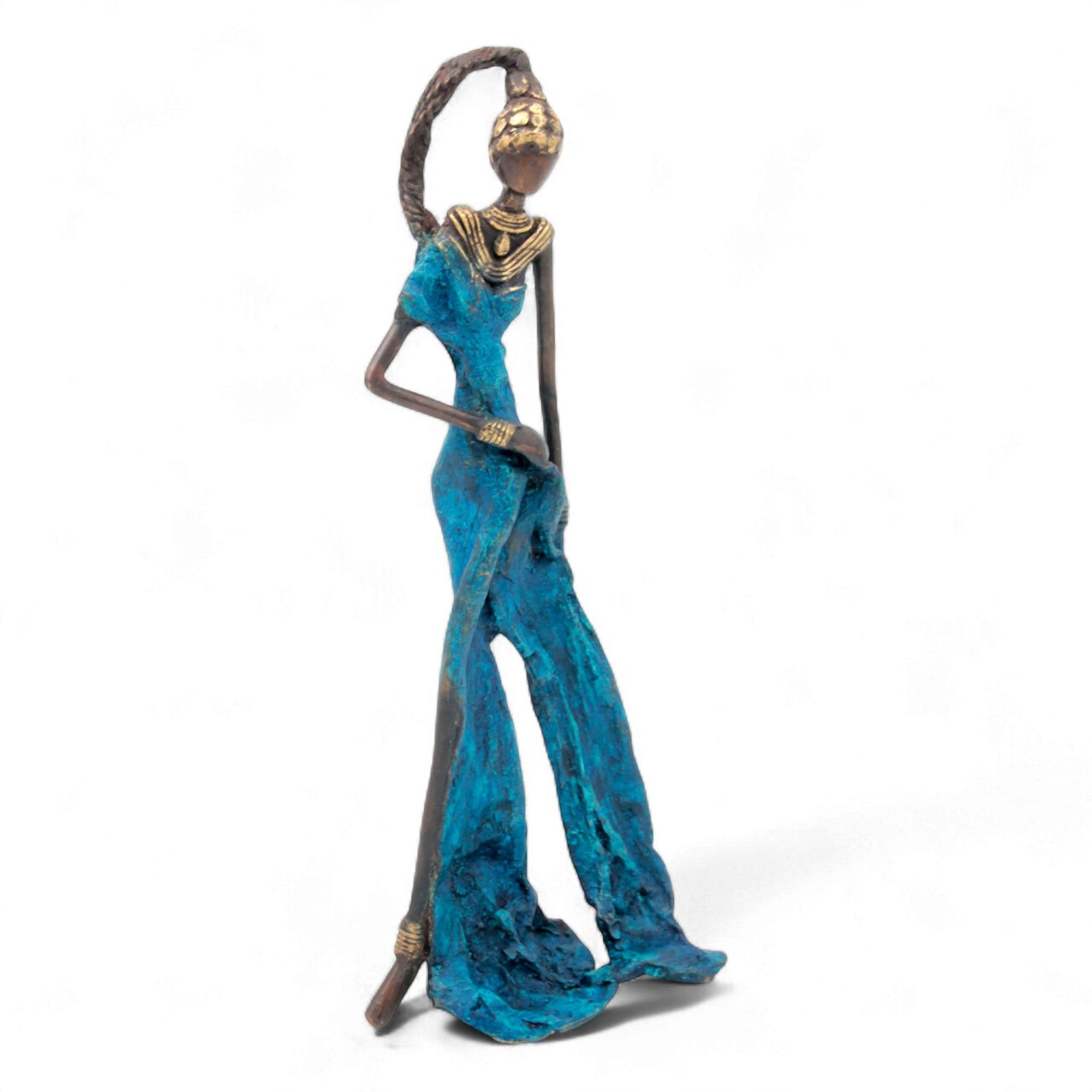 Bronze 35 cm bleu n°15