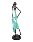 Bronze 35 cm turquoise n°1