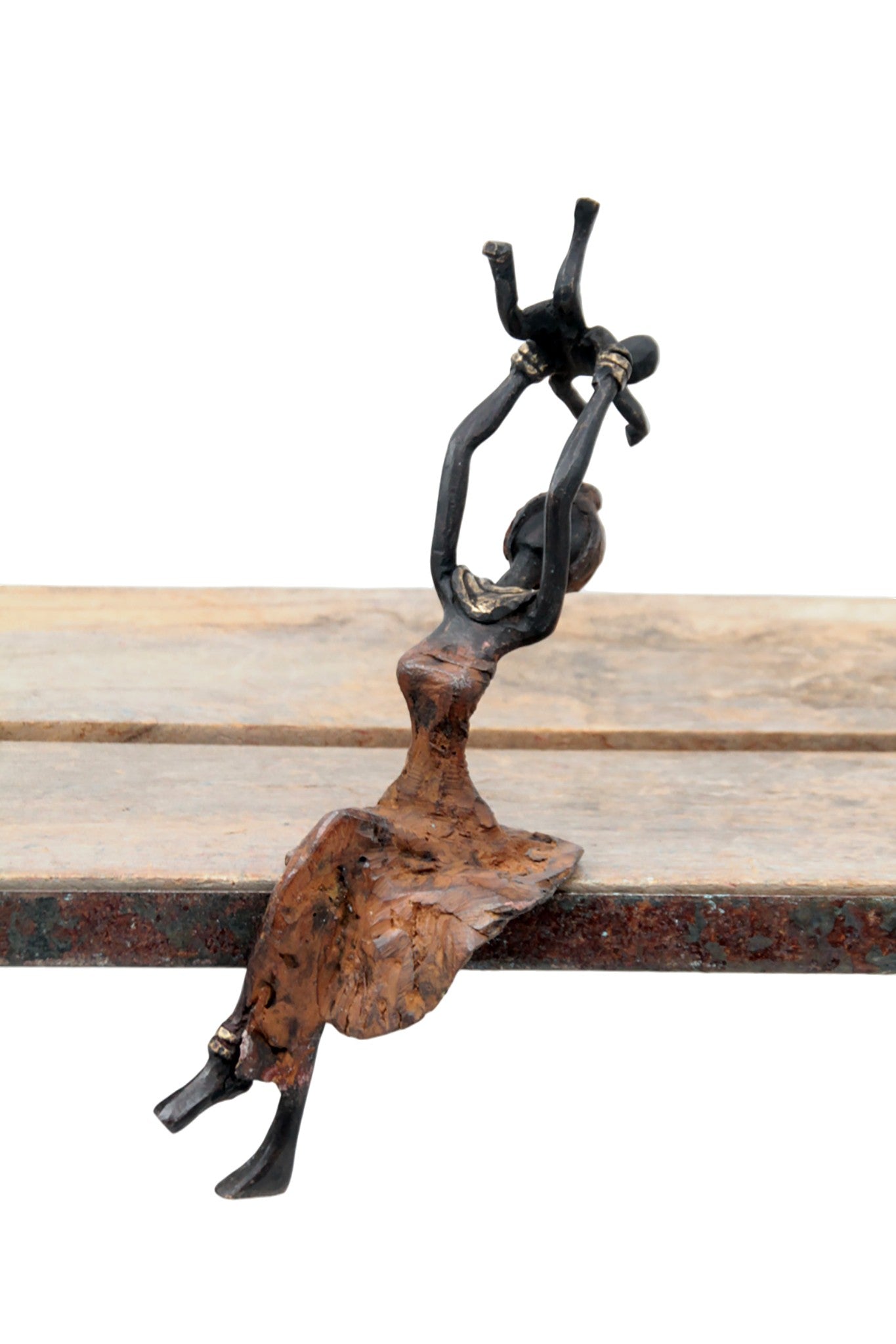 Bronze assis 15 cm marron n°5