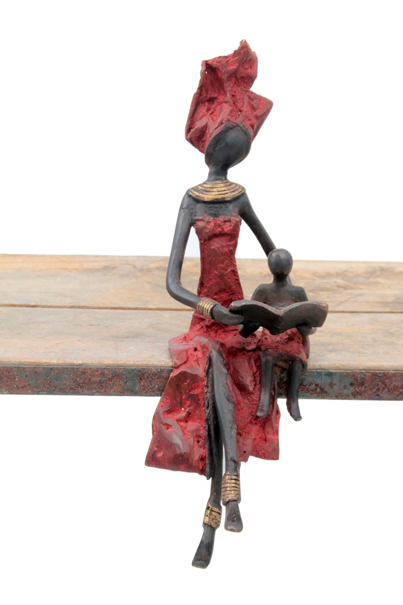 Bronze assis 25 cm rouge n°9