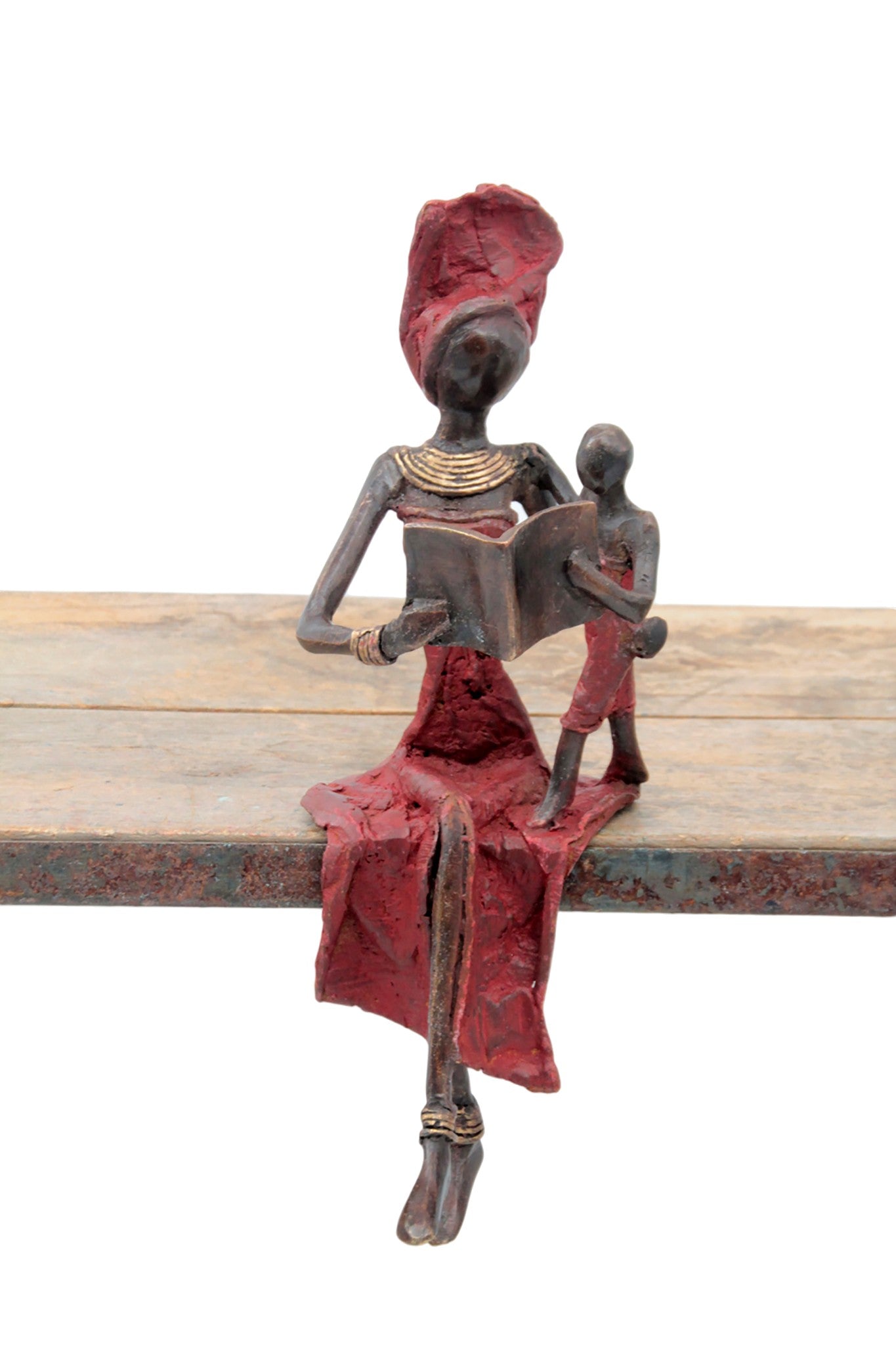 Bronze assis 25 cm rouge n°14