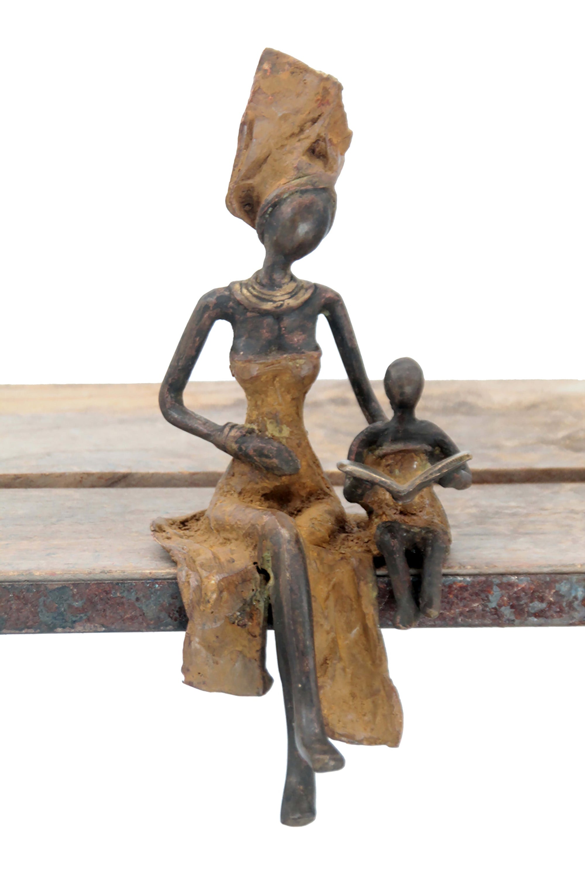 Bronze assis 25 cm marron n°11 Bronzes d'Afrique