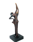 Bronze la flamme 45 cm marron n°1 Bronzes d'Afrique