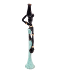 Bronze Mohamadi Dermé 20 cm turquoise n°5