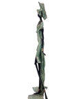 Bronze sans socle 55 cm vert et marron n°1 Bronzes d'Afrique