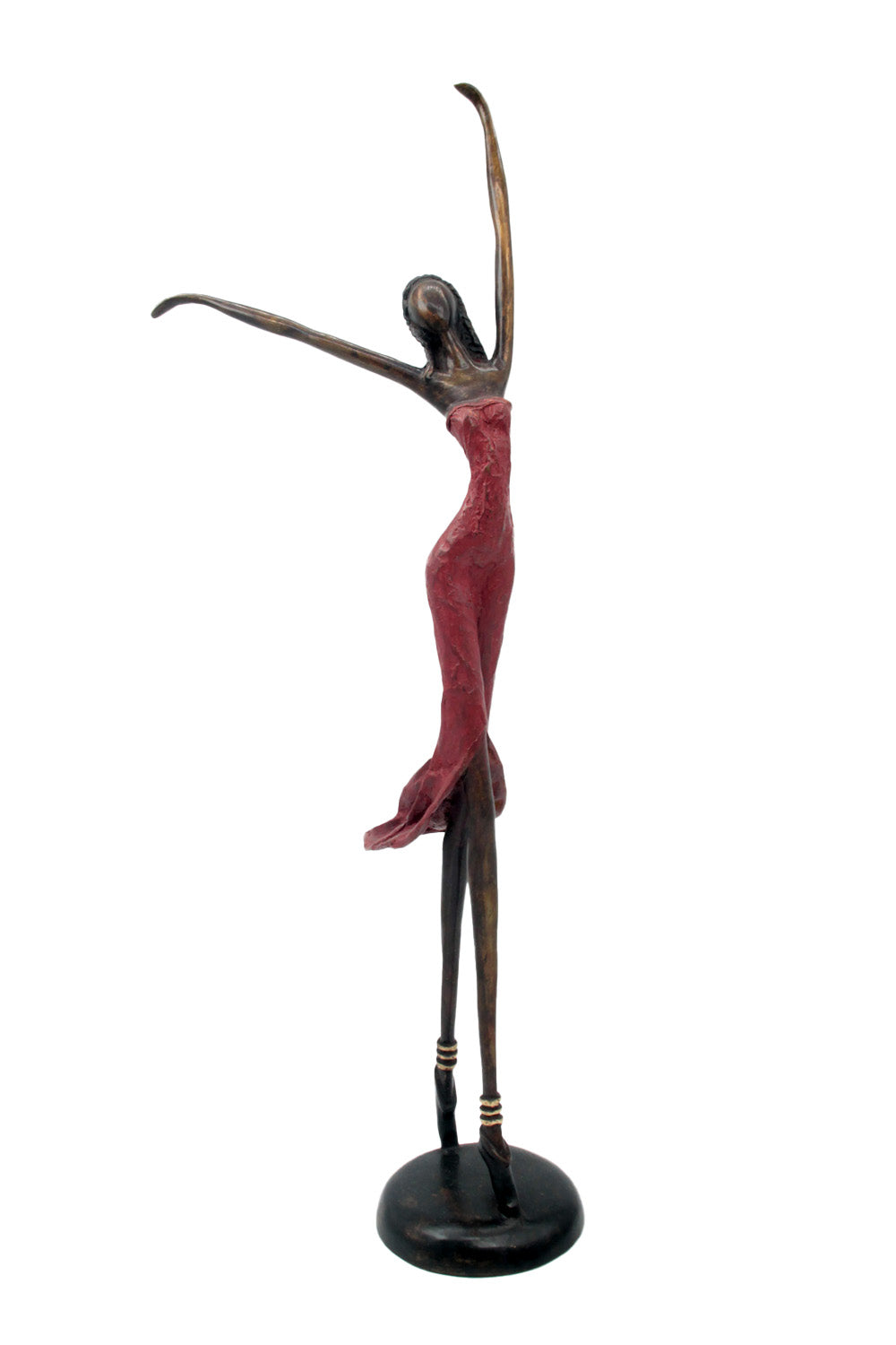 Bronze danseuse 55 cm rouge n°1 Bronzes d'Afrique