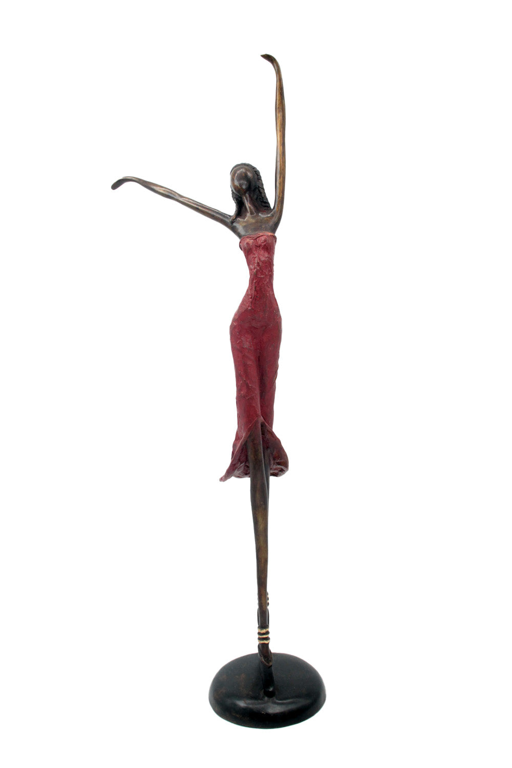 Bronze danseuse 55 cm rouge n°1 Bronzes d'Afrique