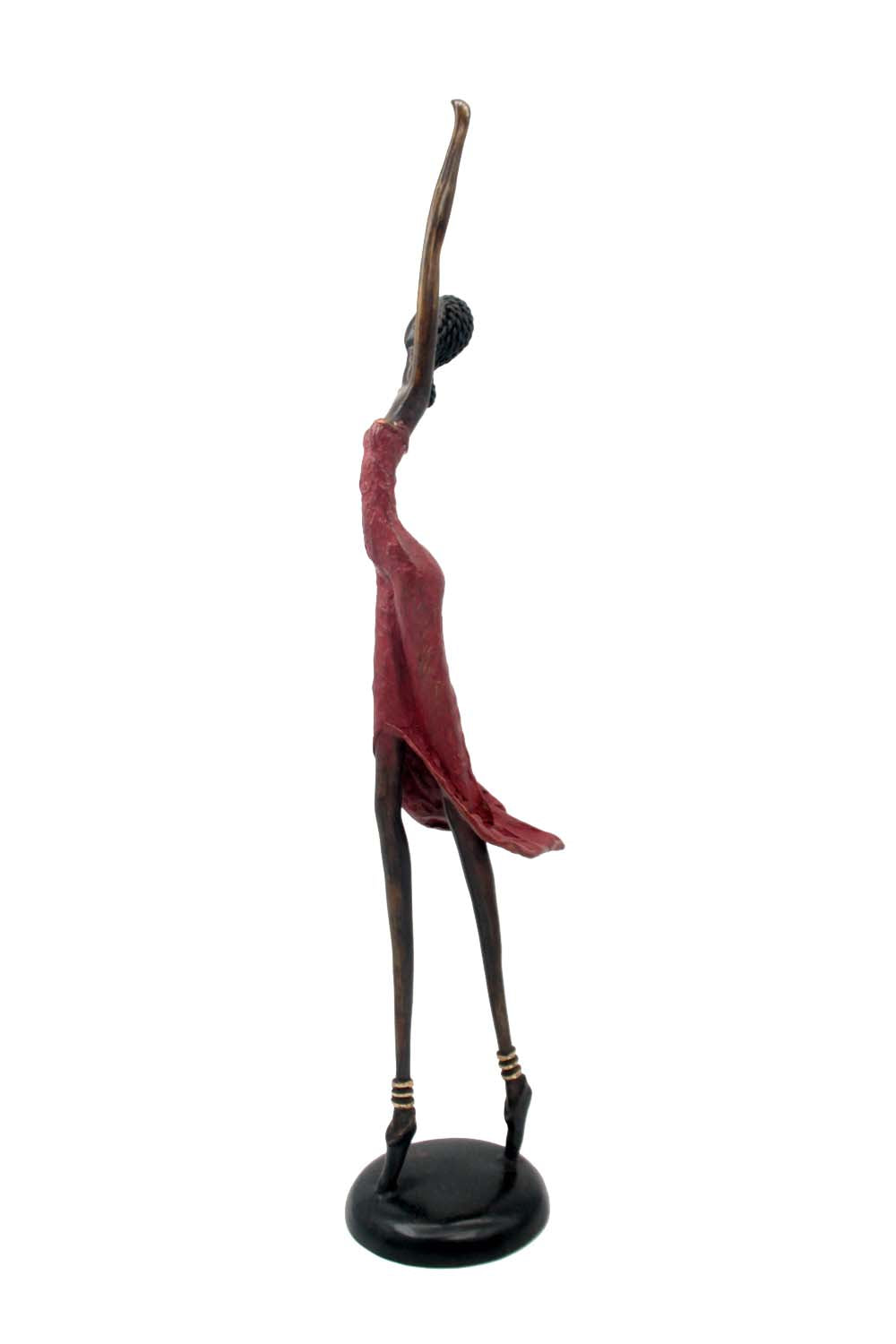 Bronze danseuse 55 cm rouge n°1 Bronzes d'Afrique