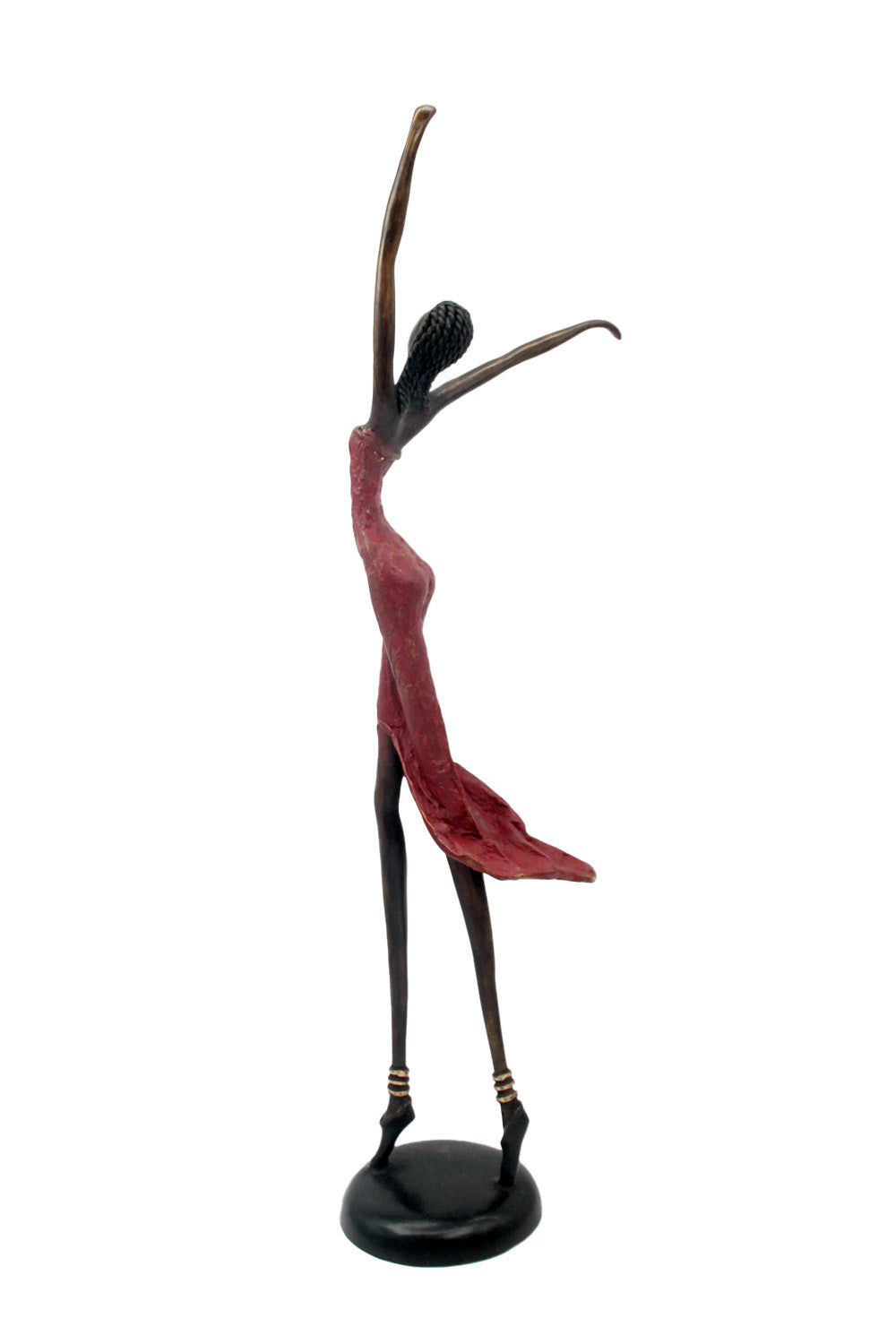 Bronze danseuse 55 cm rouge n°1 Bronzes d'Afrique