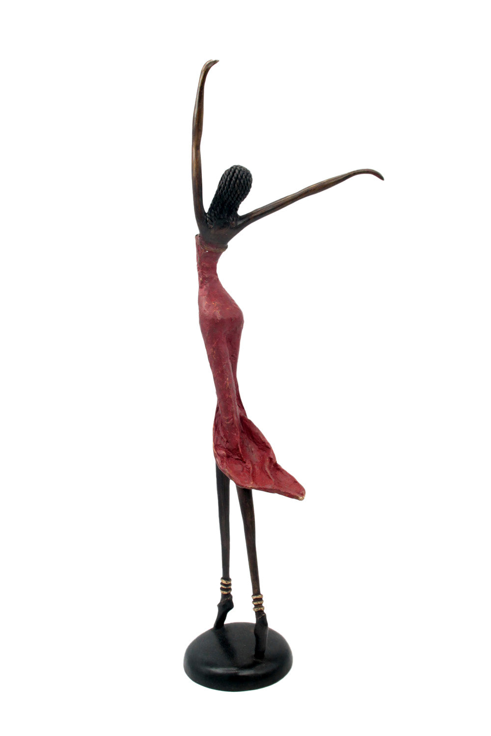 Bronze danseuse 55 cm rouge n°1 Bronzes d'Afrique