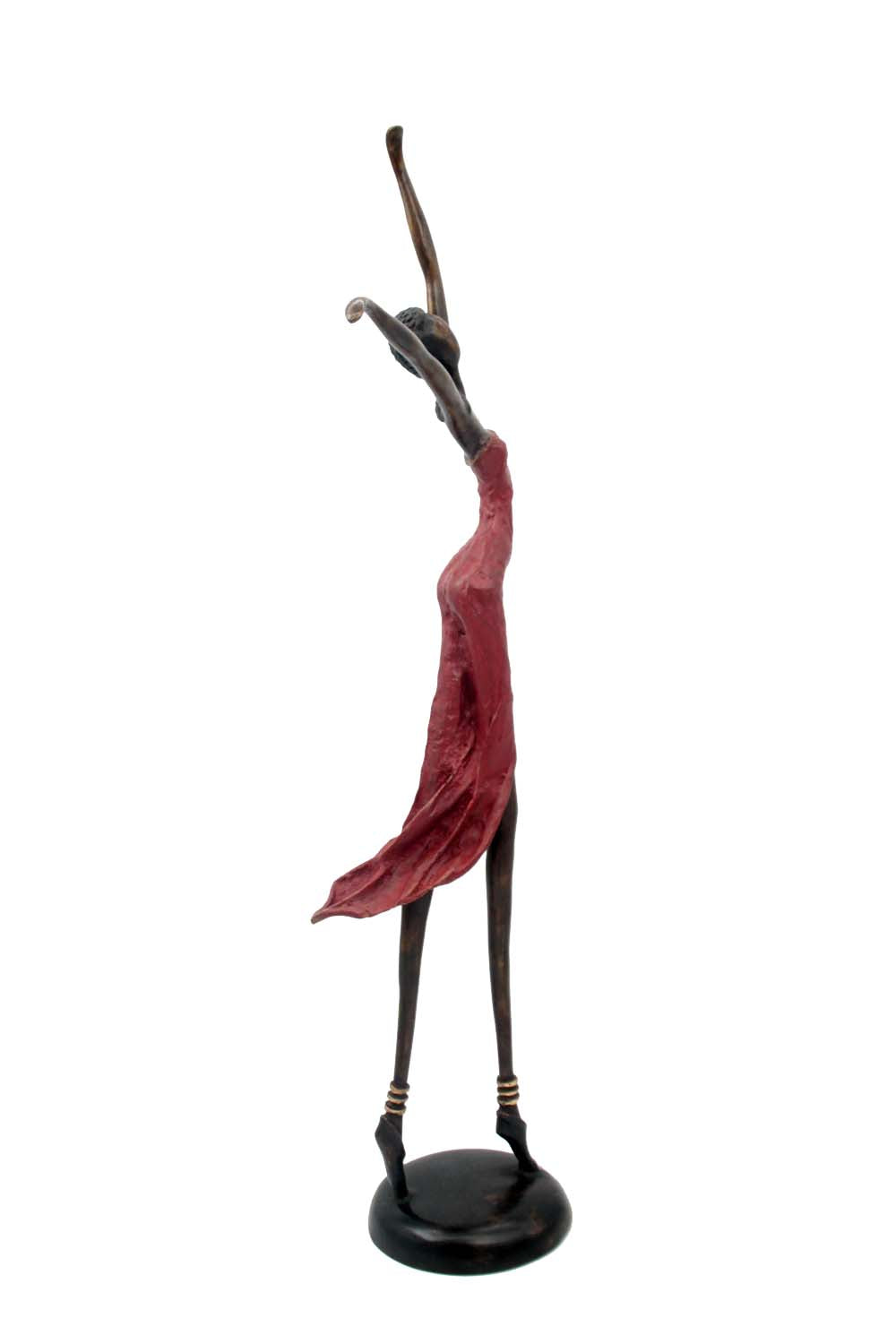 Bronze danseuse 55 cm rouge n°1 Bronzes d'Afrique