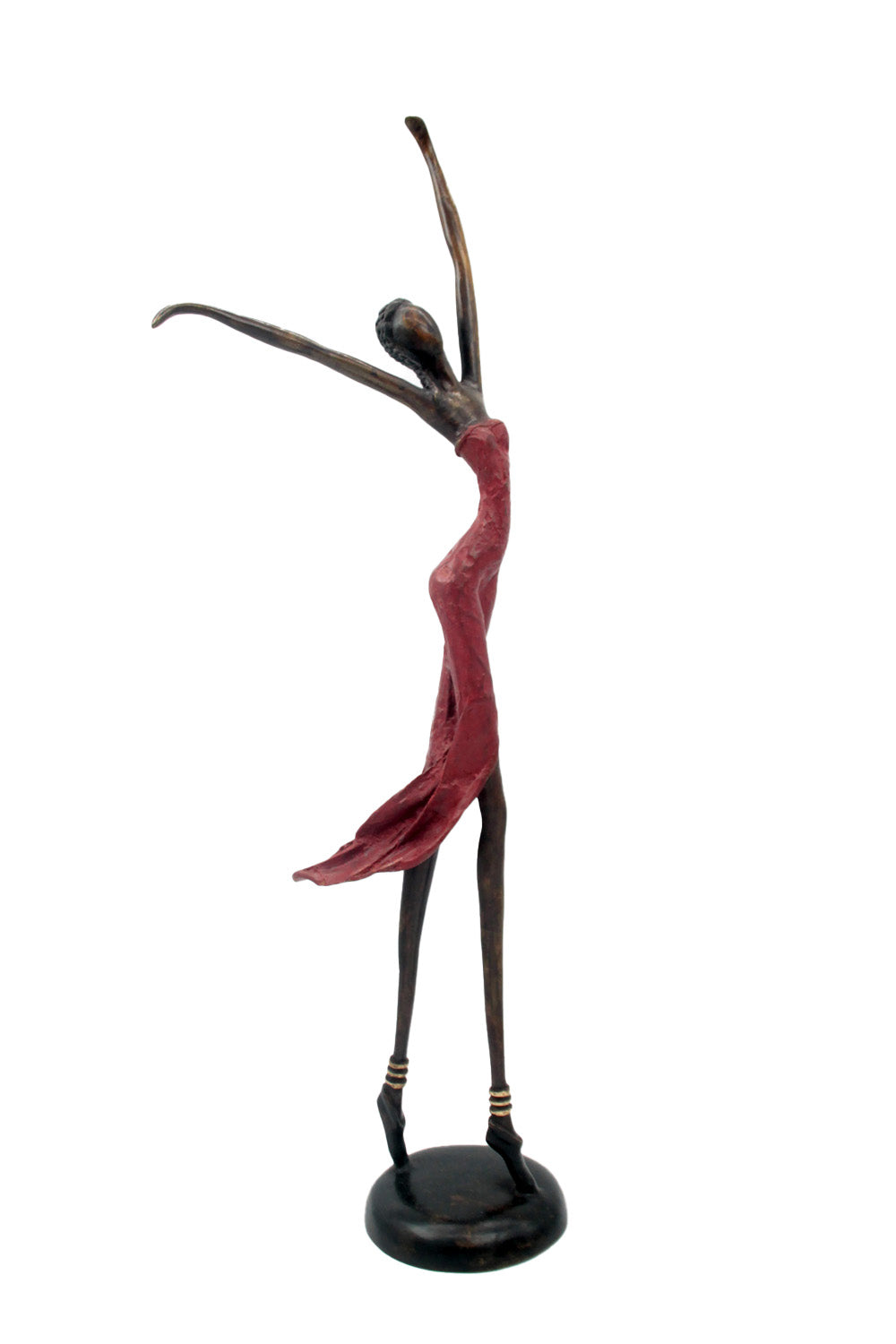 Bronze danseuse 55 cm rouge n°1 Bronzes d'Afrique