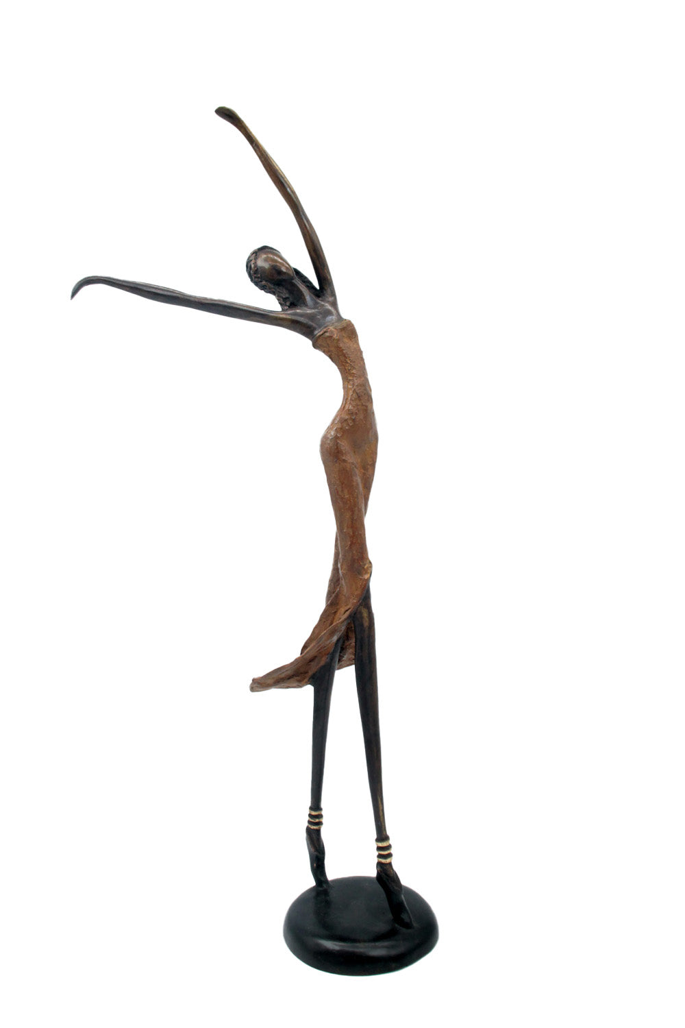 Bronze danseuse 55 cm marron n°1 Bronzes d'Afrique