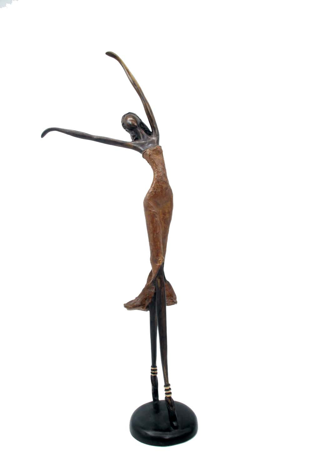 Bronze danseuse 55 cm marron n°1 Bronzes d'Afrique
