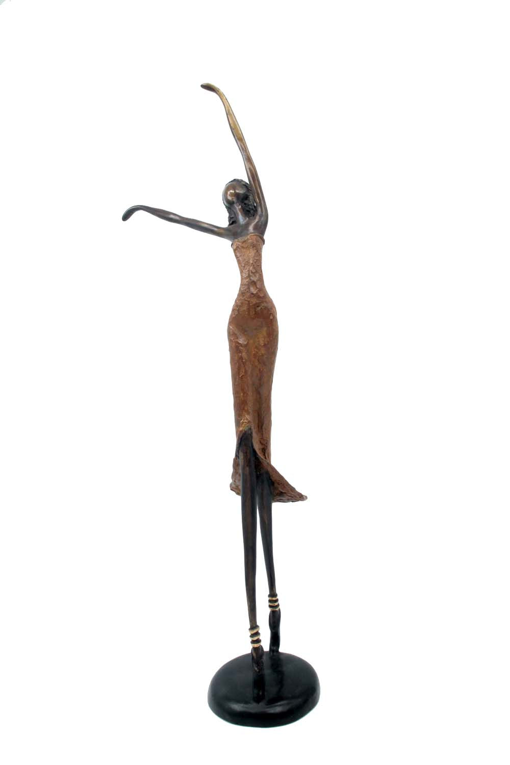 Bronze danseuse 55 cm marron n°1 Bronzes d'Afrique
