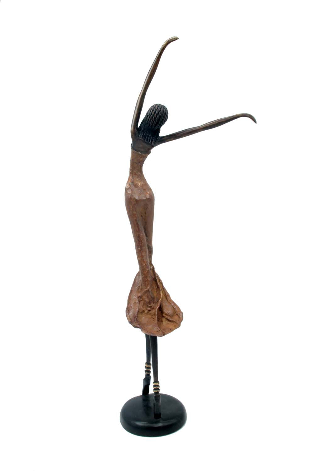 Bronze danseuse 55 cm marron n°1 Bronzes d'Afrique