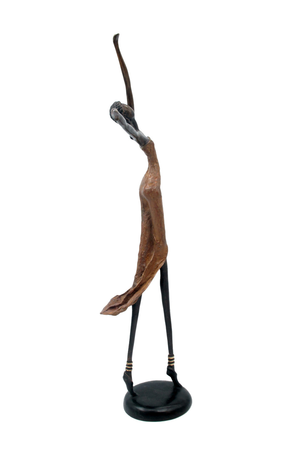 Bronze danseuse 55 cm marron n°1 Bronzes d'Afrique