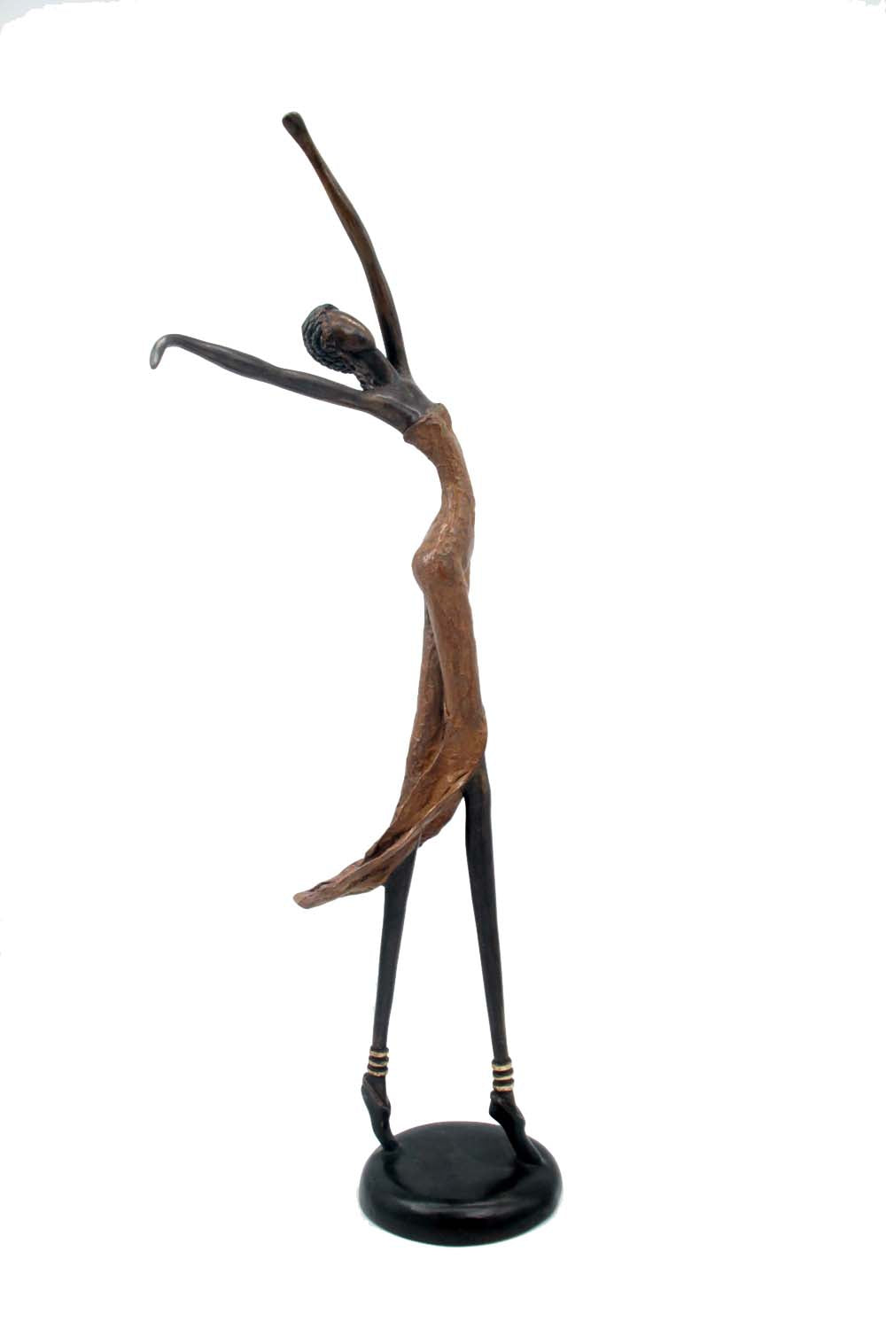 Bronze danseuse 55 cm marron n°1 Bronzes d'Afrique