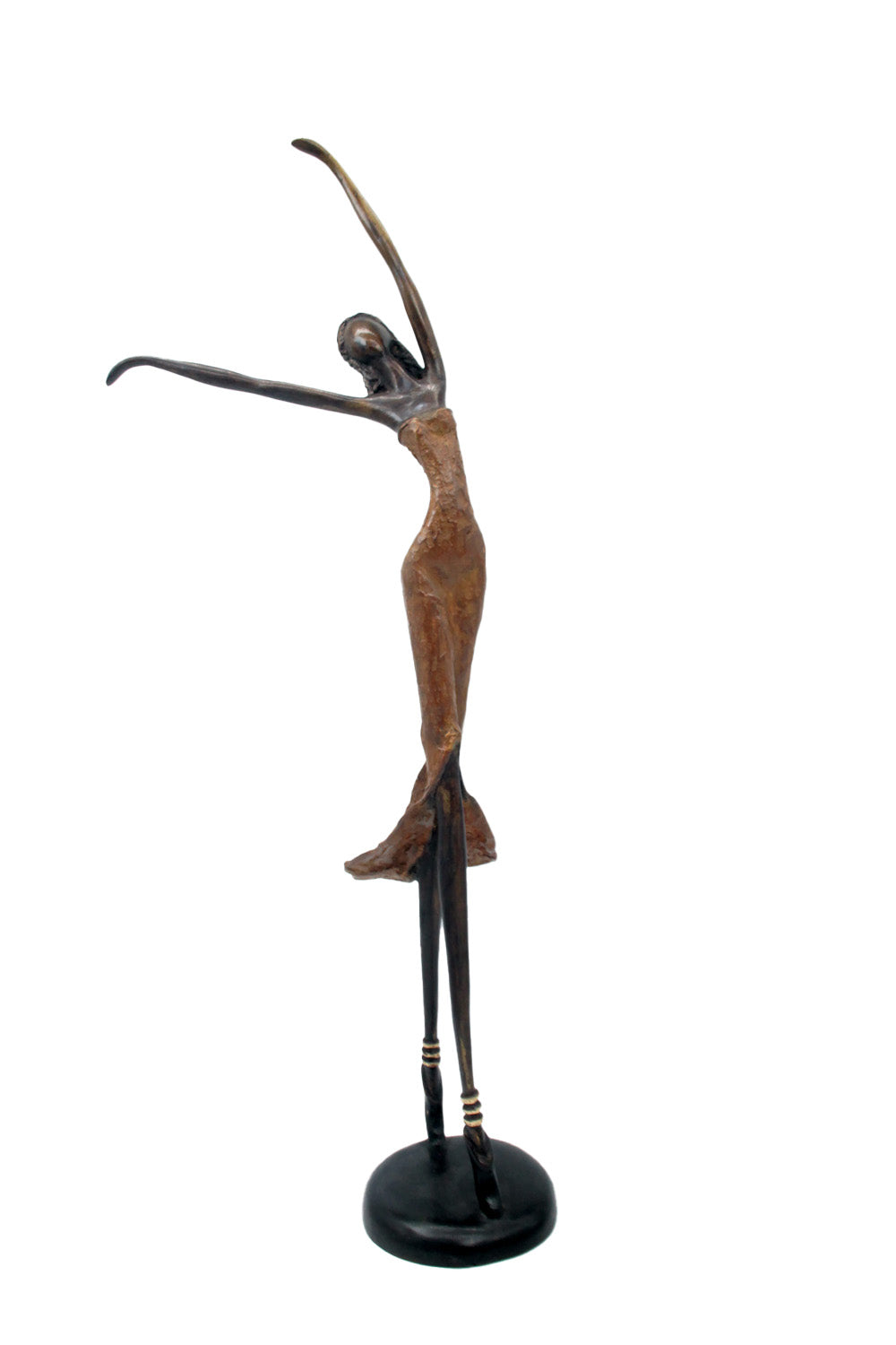 Bronze danseuse 55 cm marron n°1 Bronzes d'Afrique