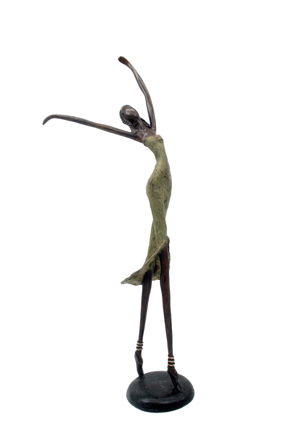 Bronze danseuse 55 cm vert n°1 Bronzes d'Afrique