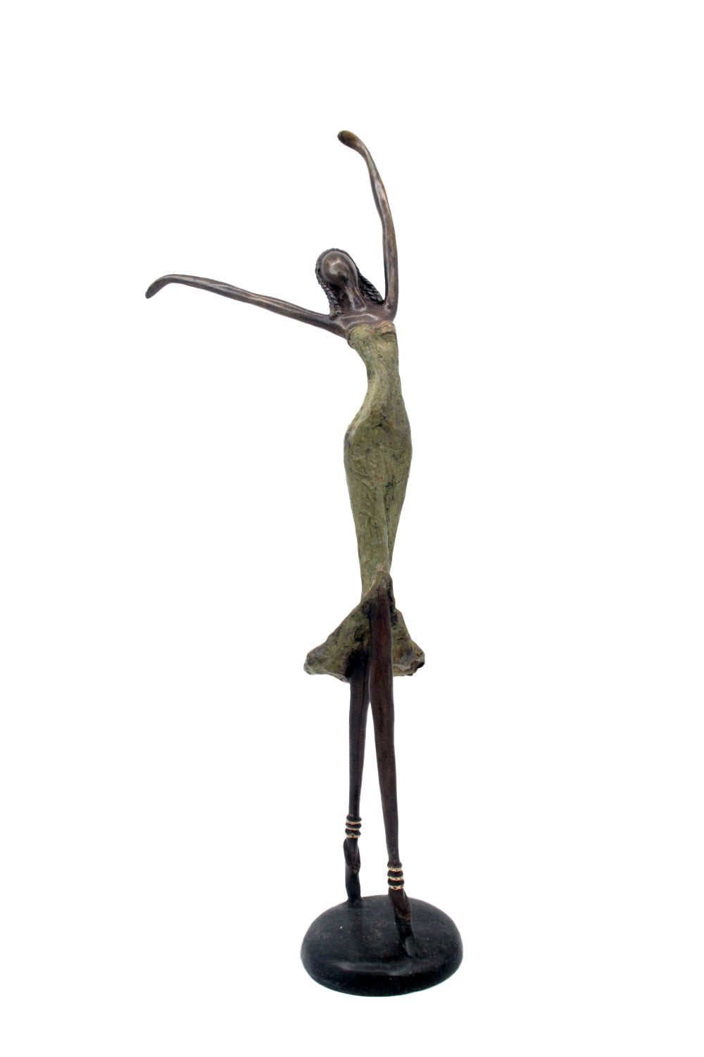 Bronze danseuse 55 cm vert n°1 Bronzes d'Afrique