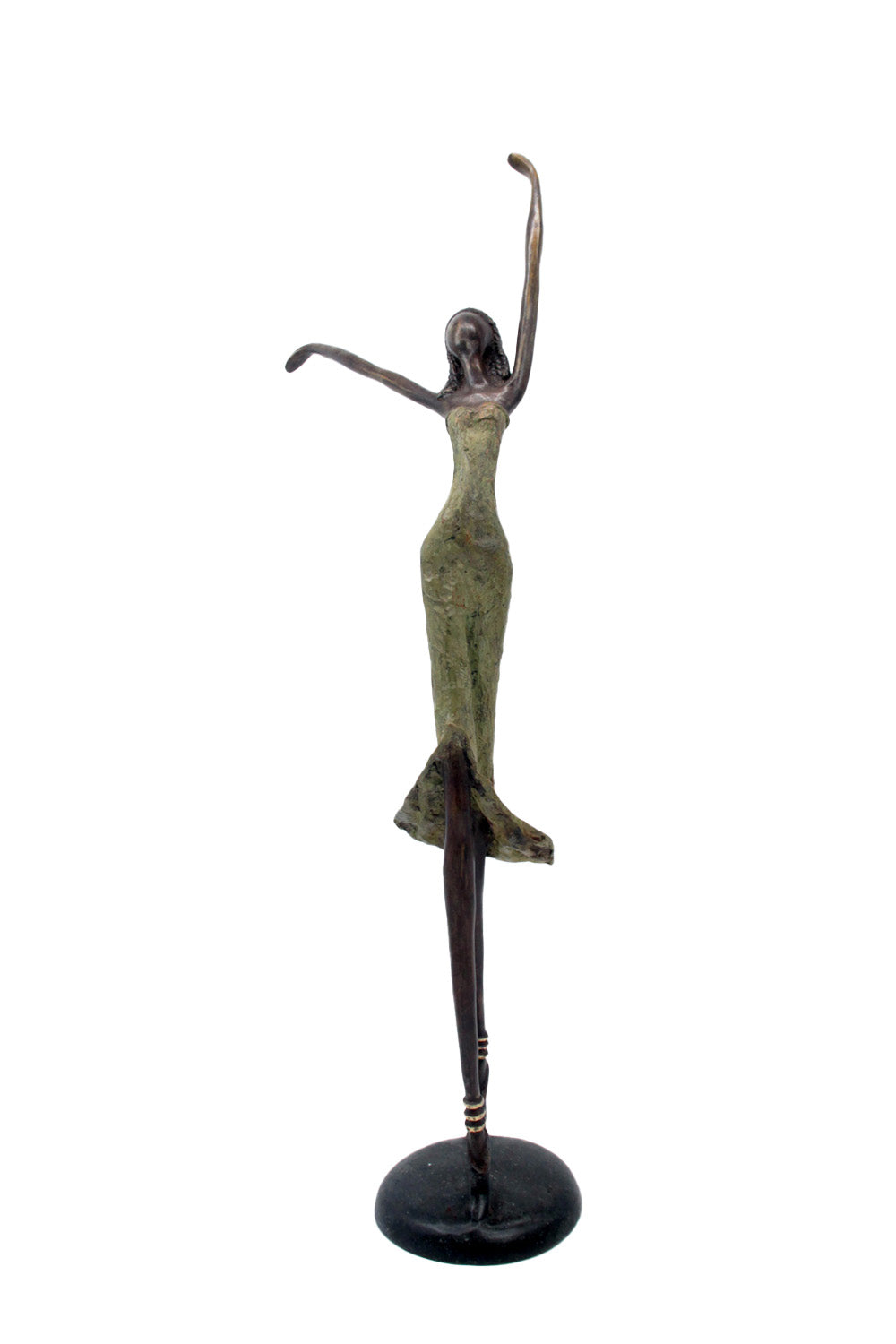Bronze danseuse 55 cm vert n°1 Bronzes d'Afrique