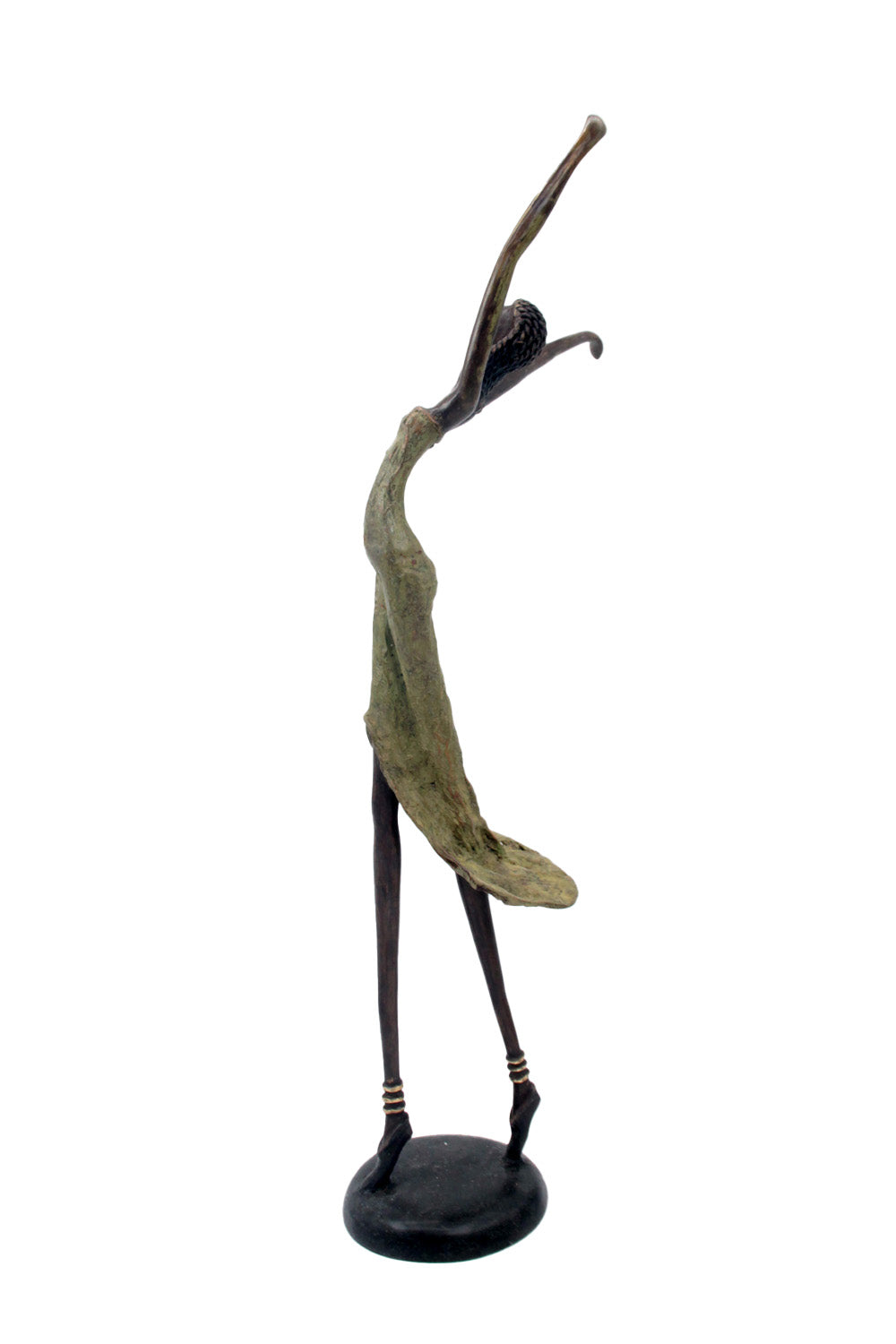Bronze danseuse 55 cm vert n°1 Bronzes d'Afrique