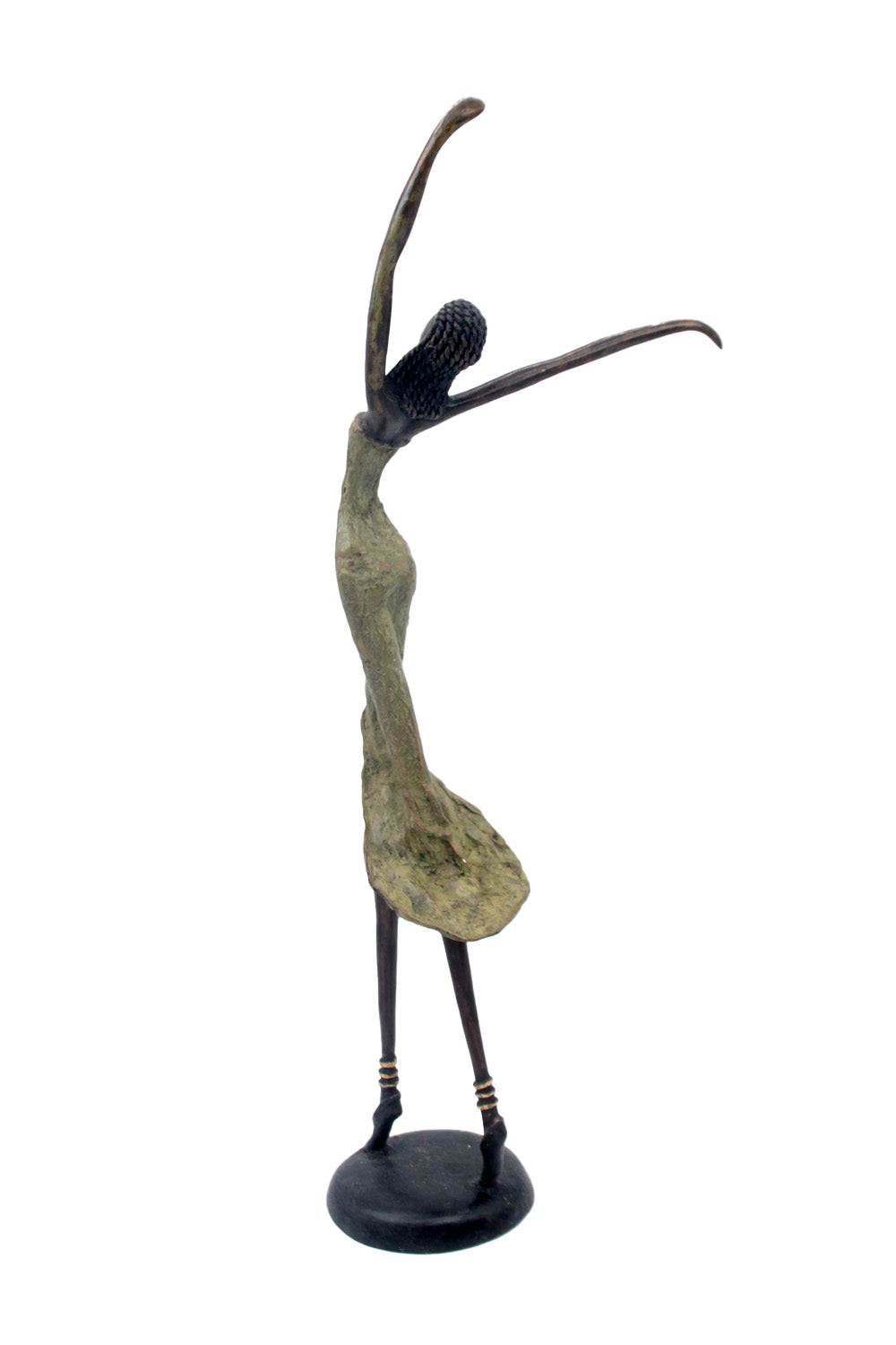 Bronze danseuse 55 cm vert n°1 Bronzes d'Afrique