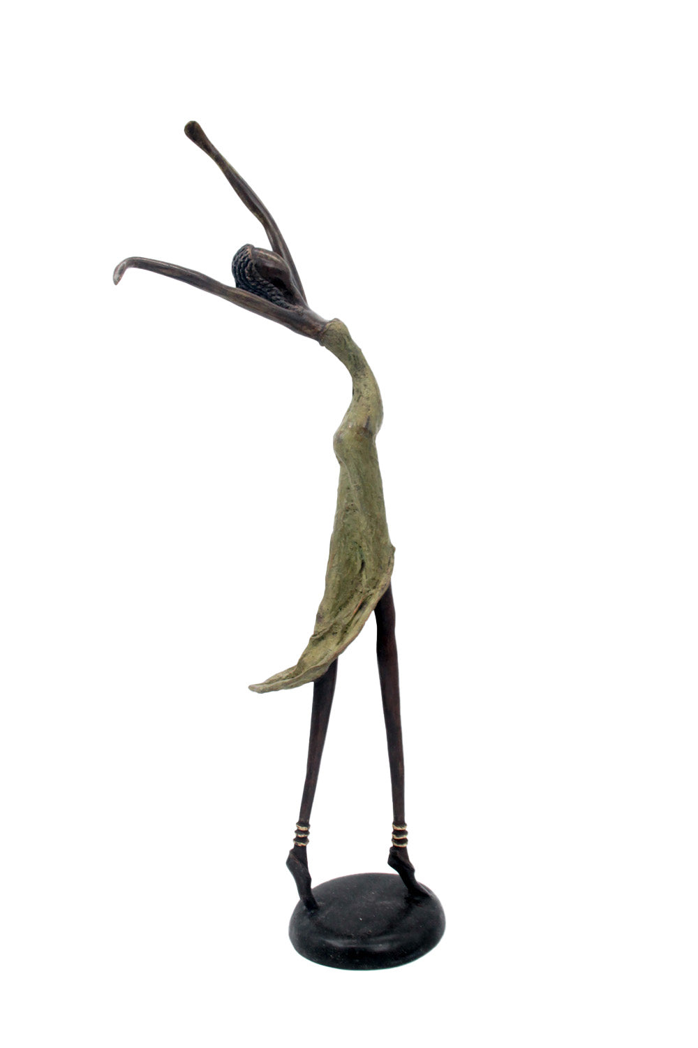 Bronze danseuse 55 cm vert n°1 Bronzes d'Afrique