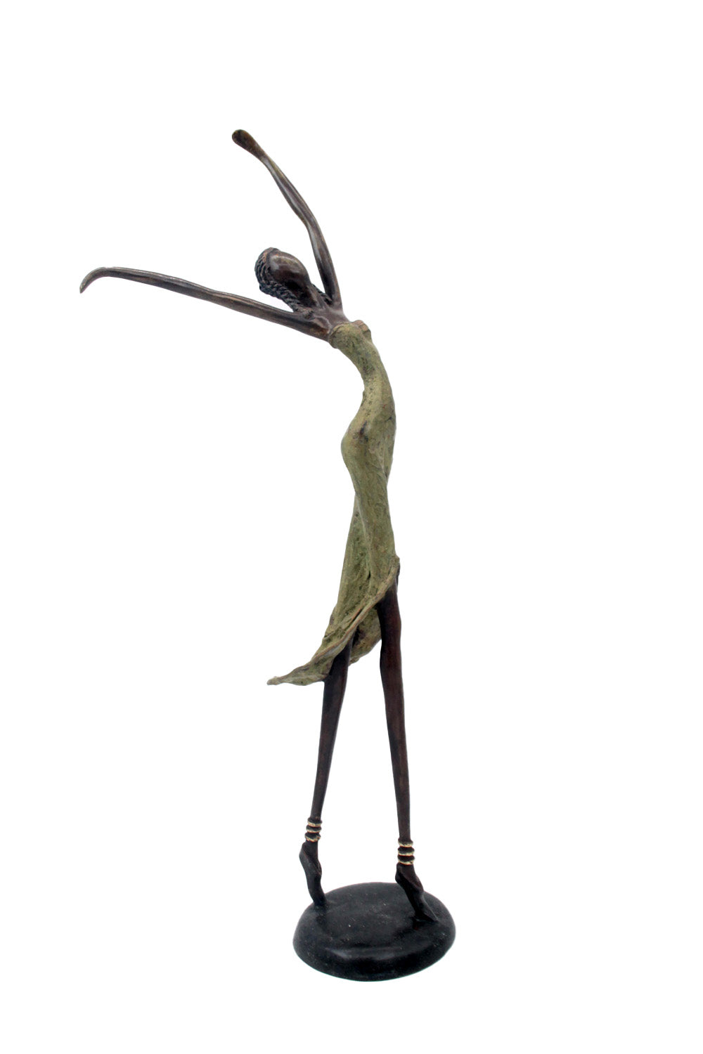 Bronze danseuse 55 cm vert n°1 Bronzes d'Afrique