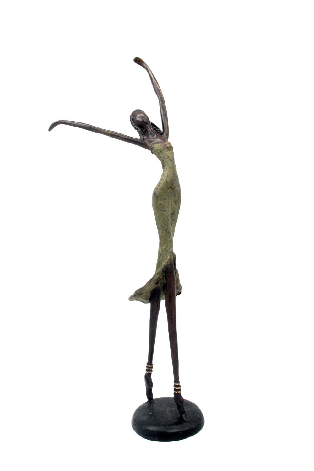 Bronze danseuse 55 cm vert n°1 Bronzes d'Afrique