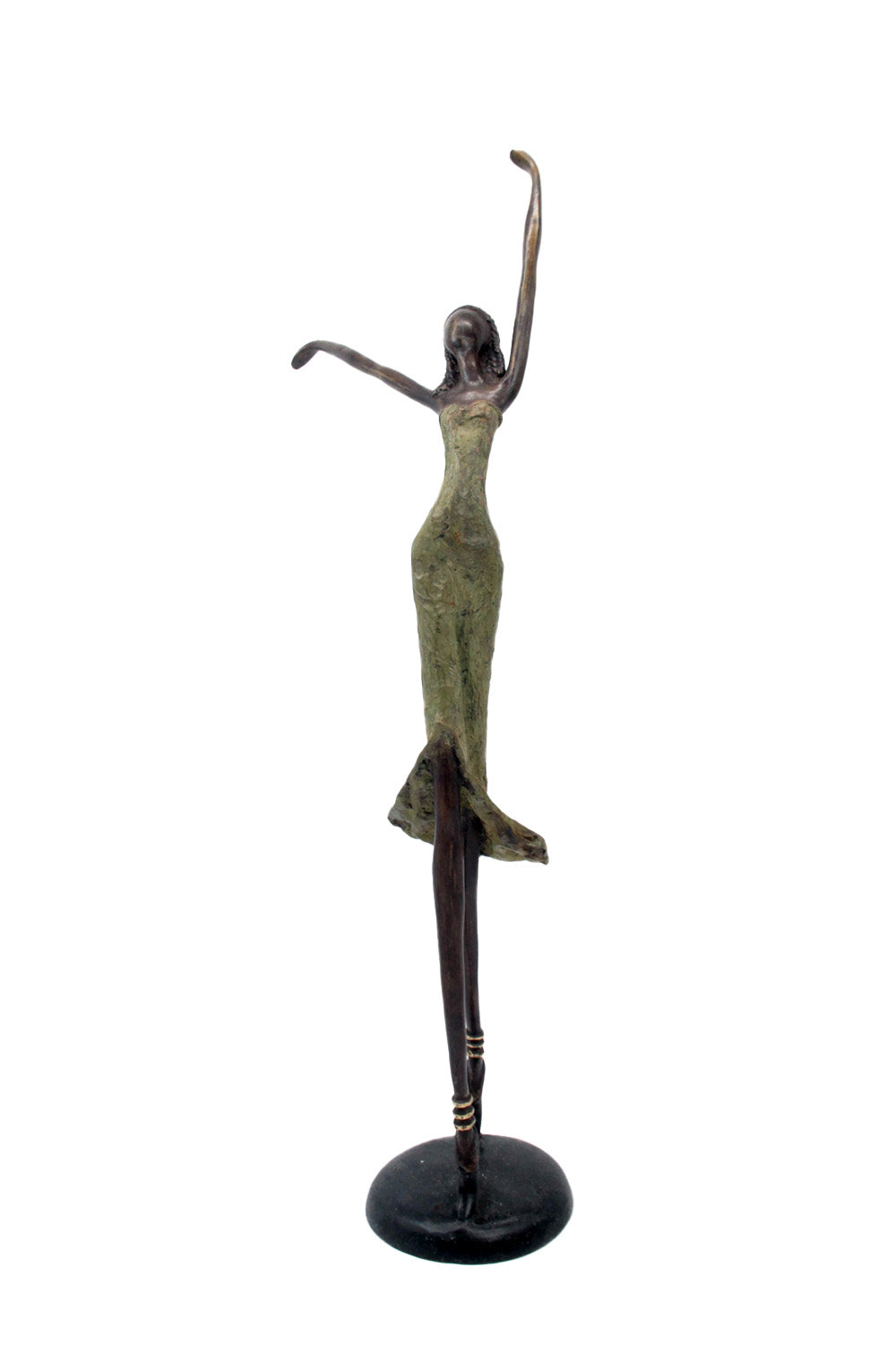 Bronze danseuse 55 cm vert n°1 Bronzes d'Afrique