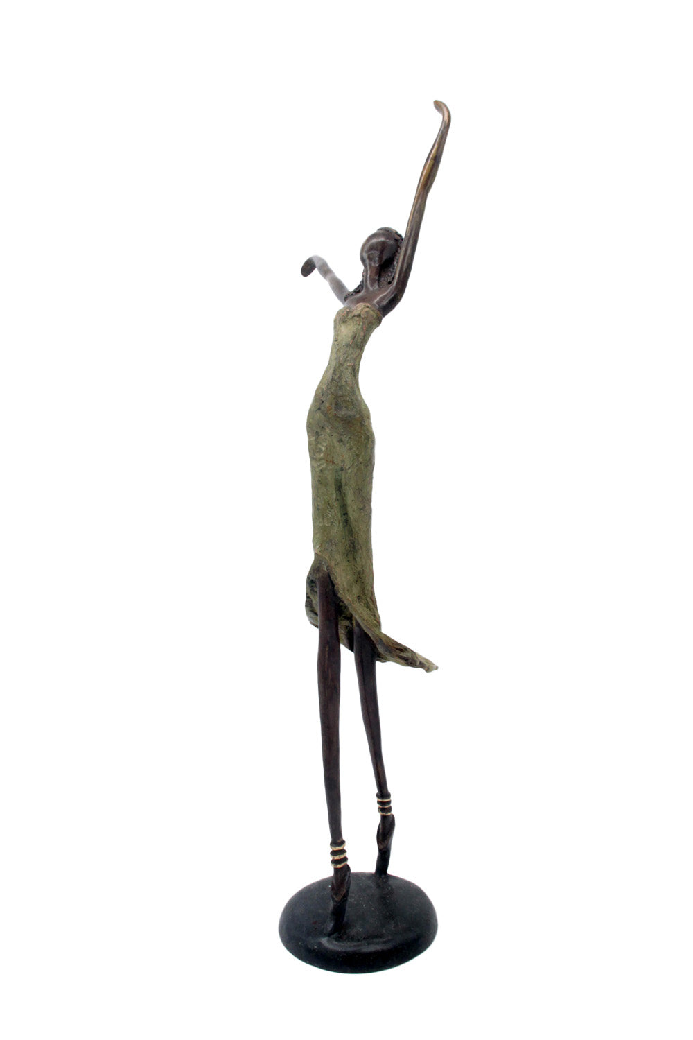 Bronze danseuse 55 cm vert n°1 Bronzes d'Afrique