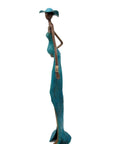 Bronze Issouf sans socle 55 cm bleu n°1 Bronzes d'Afrique