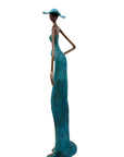 Bronze Issouf sans socle 55 cm bleu n°1 Bronzes d'Afrique