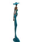 Bronze Issouf sans socle 55 cm bleu n°1 Bronzes d'Afrique