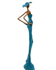 Bronze Issouf sans socle 55 cm bleu n°2 Bronzes d'Afrique