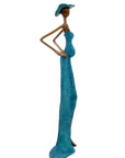 Bronze Issouf sans socle 55 cm bleu n°2 Bronzes d'Afrique