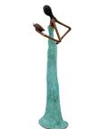 Bronze Issouf sans socle 55 cm turquoise n°1 Bronzes d'Afrique