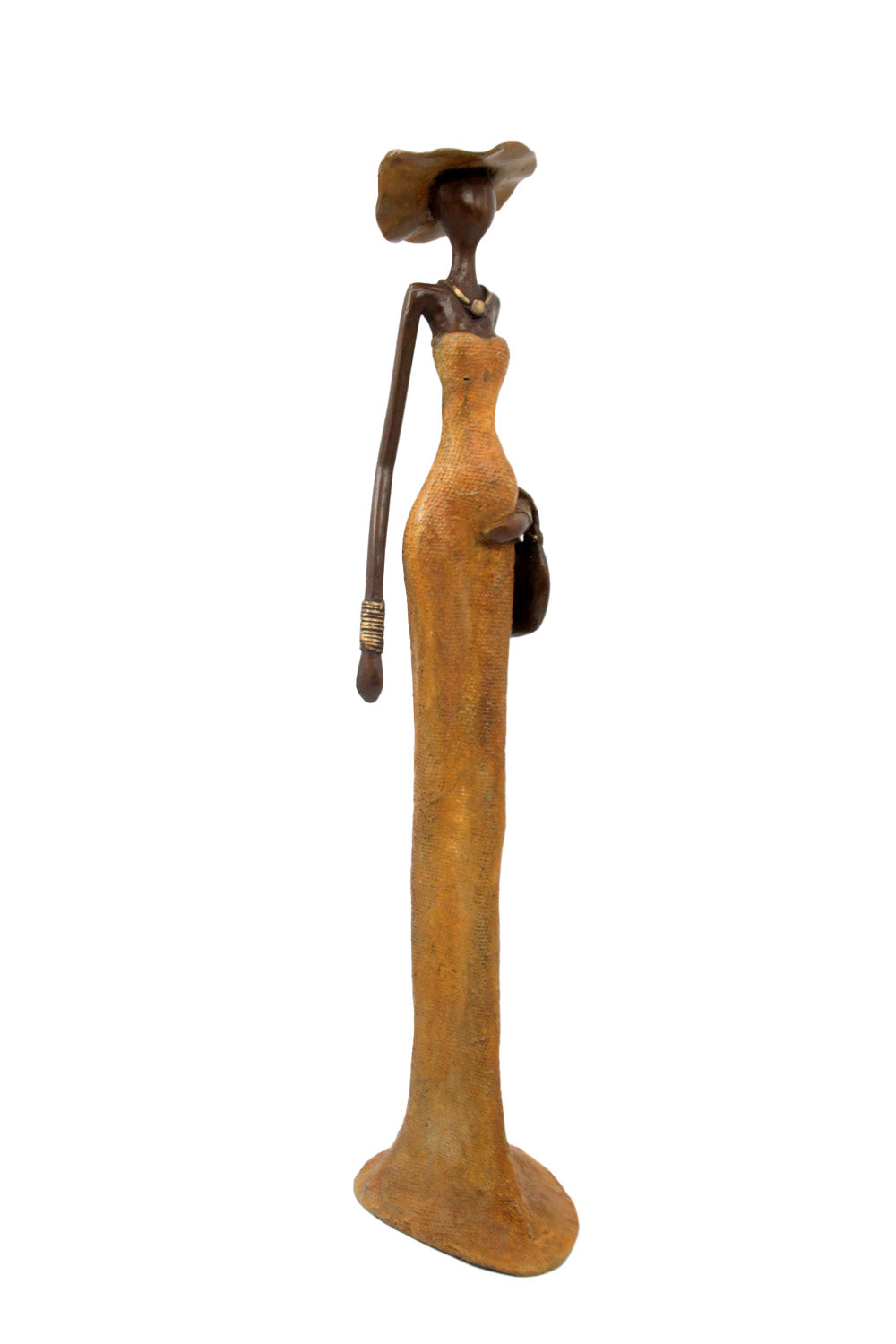 Bronze Issouf 55 cm orange n°1 Bronzes d'Afrique