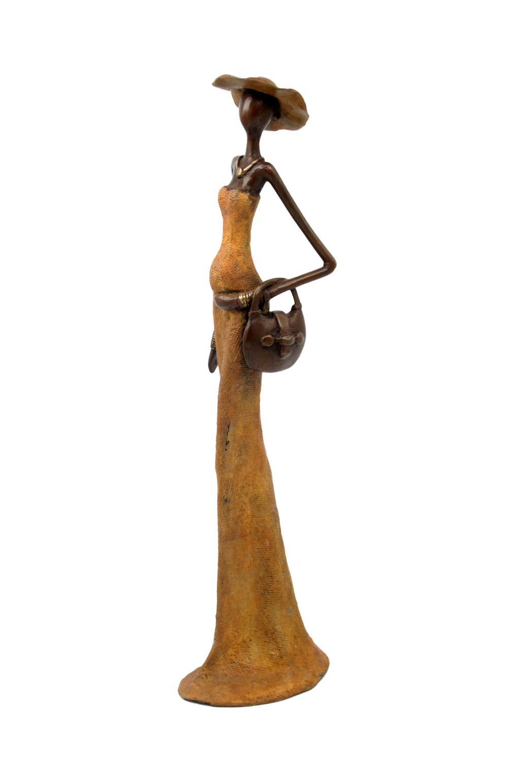 Bronze Issouf 55 cm orange n°1 Bronzes d'Afrique